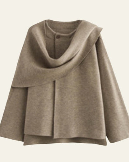 Giacca Donna in Lana Drappeggiata