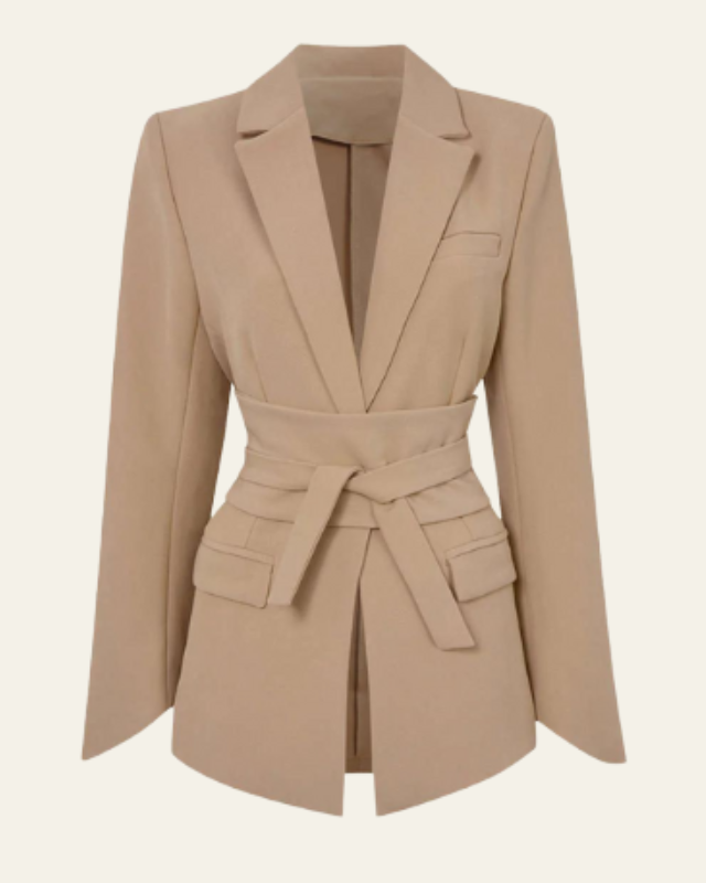 Blazer Donna con Cintura in Vita