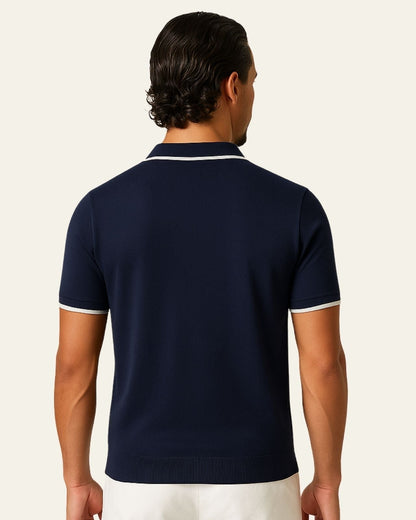 Polo Uomo in Maglia Edge Elegante Raffinatezza Europea