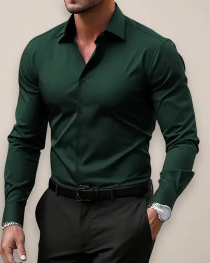 Camicia Uomo Elasticizzata Stretch Superficie Liscia