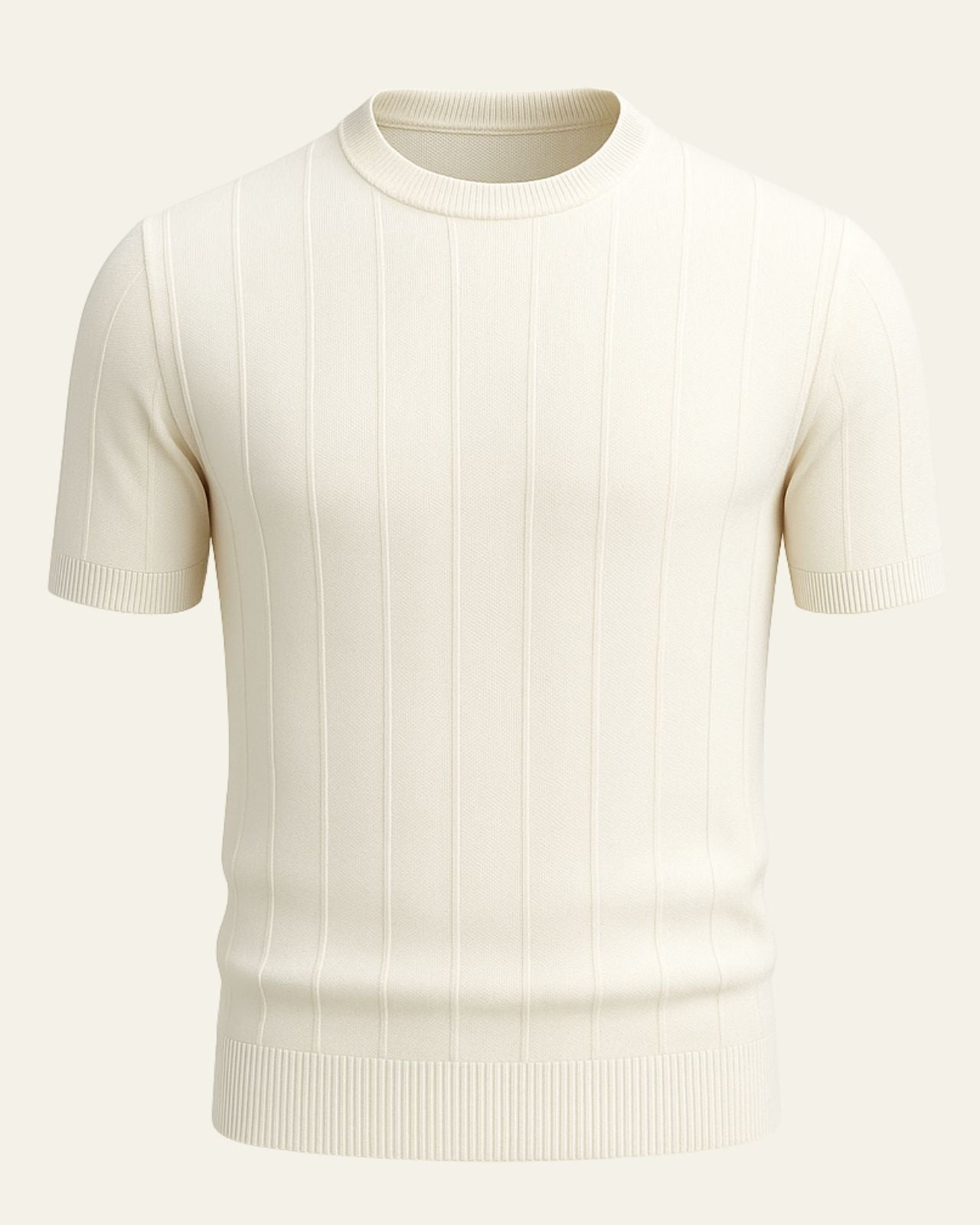 Maglietta Uomo a Costine in Cotone Leggero Comfort Raffinato