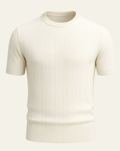 Maglietta Uomo a Costine in Cotone Leggero Comfort Raffinato
