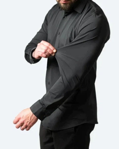 Camicia Uomo Elasticizzata Silhouette Asciutta Libertà