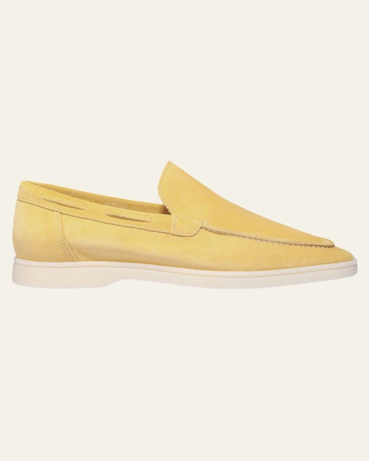 Mocassino Yacht Uomo in Camoscio Vegetale Giallo Chiaro Capri