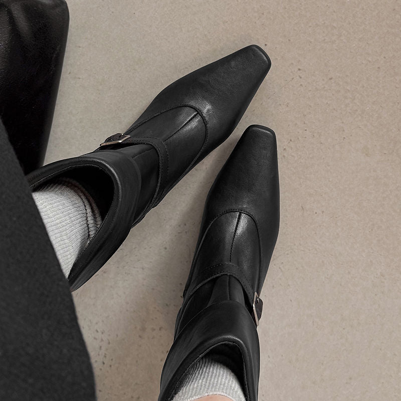 Carla | Stivali Donna in Camoscio Autentico con Cinturino alla Caviglia
