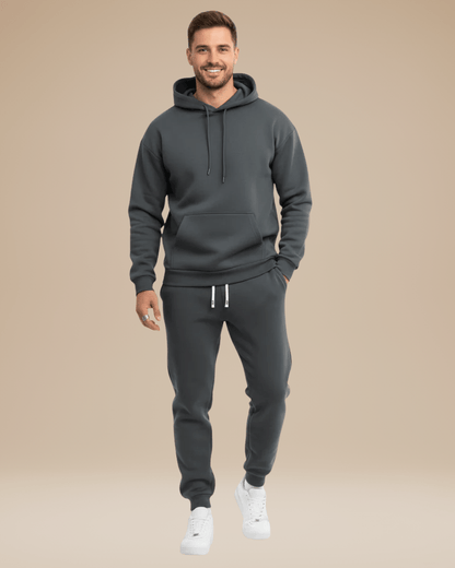 Completo Uomo Casual Felpa con Cappuccio e Jogger Sportivo