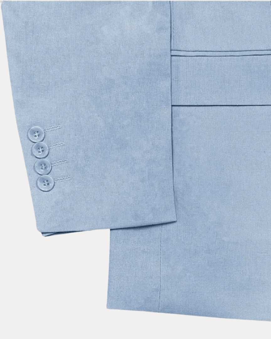 Abito Uomo Slim Fit in Lino Leggero Monopetto Due Bottoni