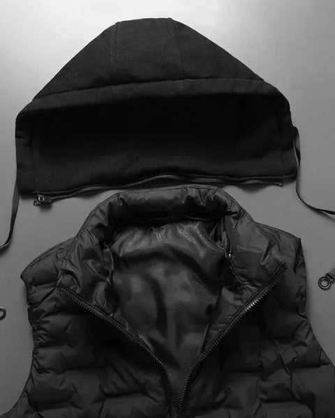 Gilet Uomo Trapuntato con Cappuccio