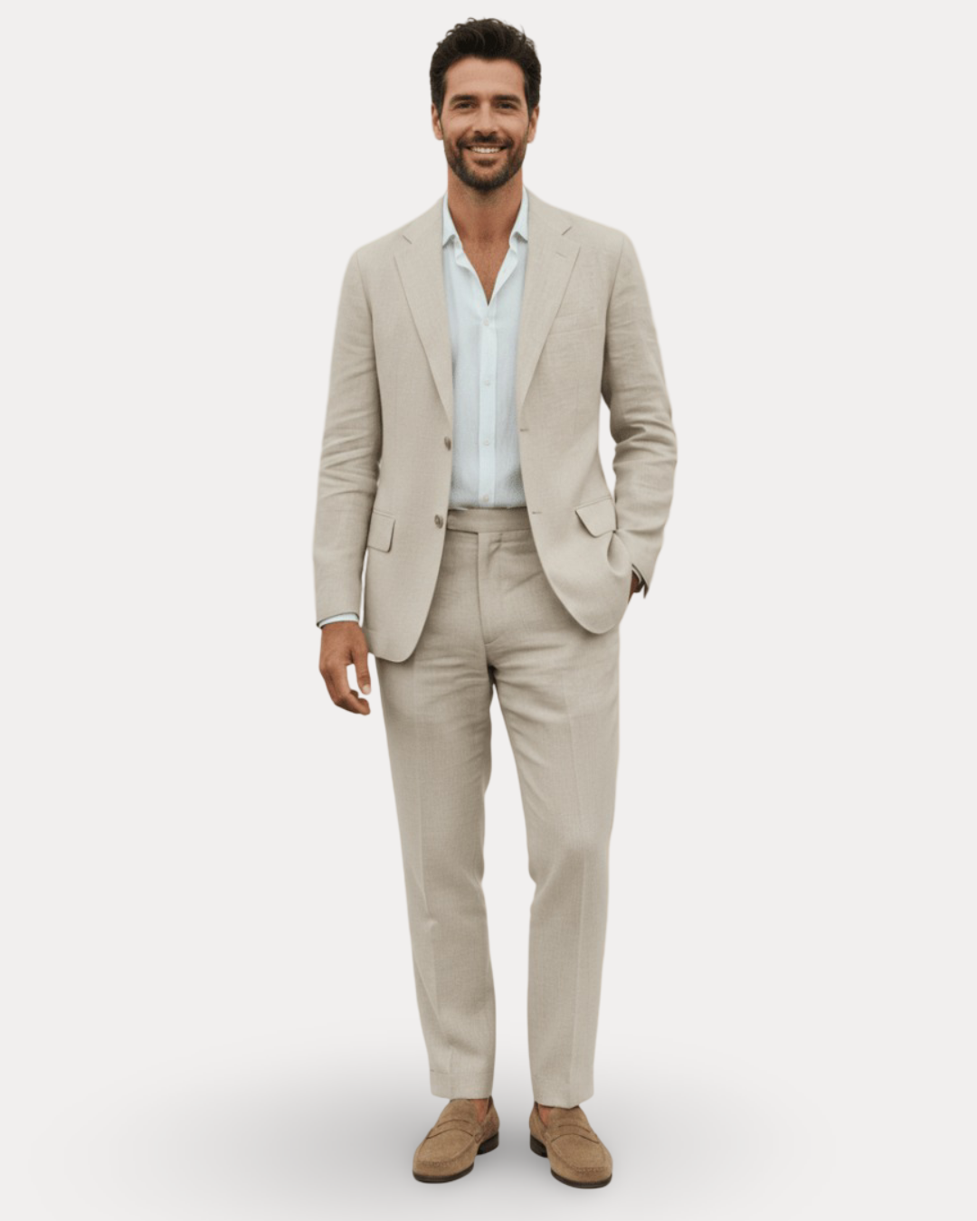 Abito Uomo Sartoriale in Lino Traspirante per Matrimoni