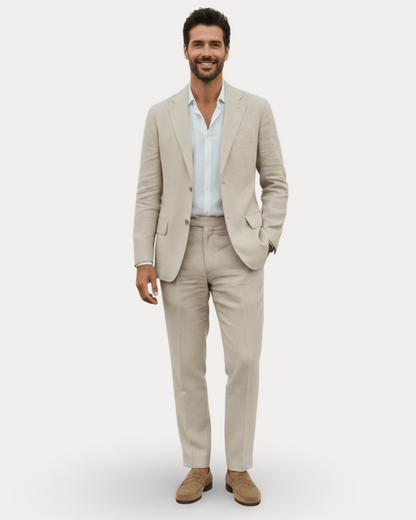 Abito Uomo Sartoriale in Lino Traspirante per Matrimoni