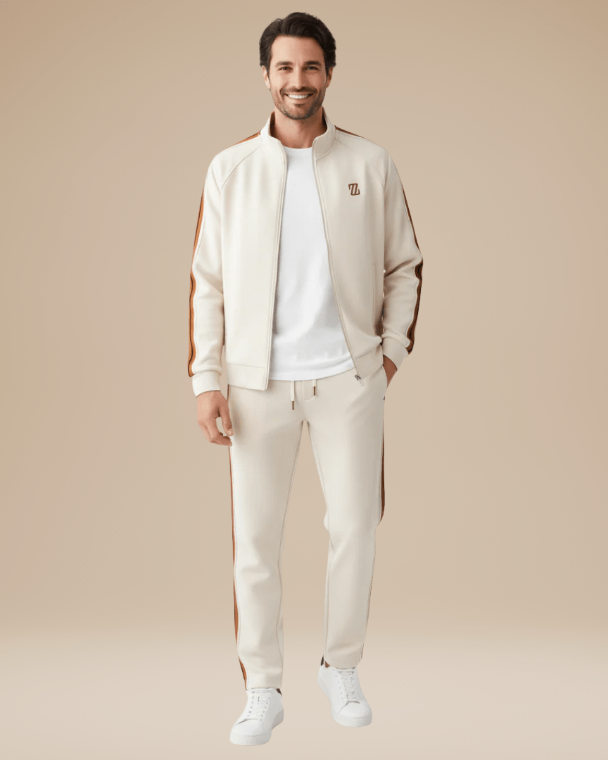 Completo Sportivo Uomo Giacca con Zip e Pantaloni Palestra