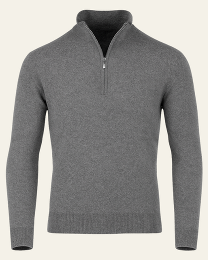Maglione Uomo con Cerniera a Metà Raffinatezza Sobria Versatile