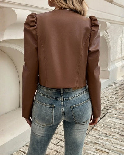 Giacca Corta Donna in Pelle Vegana