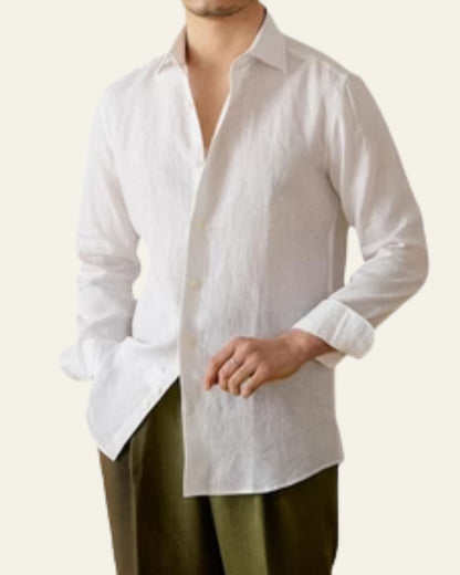 Camicia Uomo in Lino Taglio Costiero Fluida Estiva