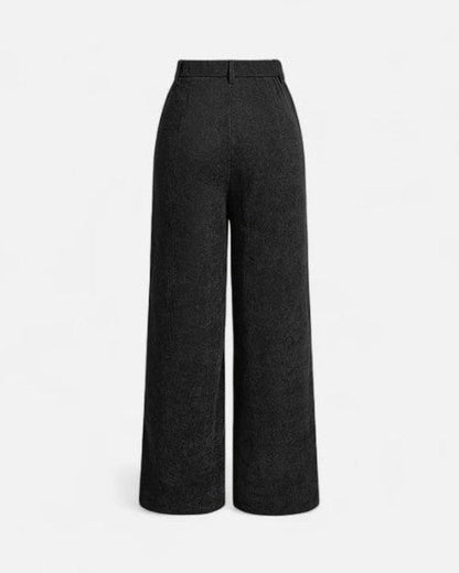 Pantaloni Donna in Velluto a Coste a Vita Alta