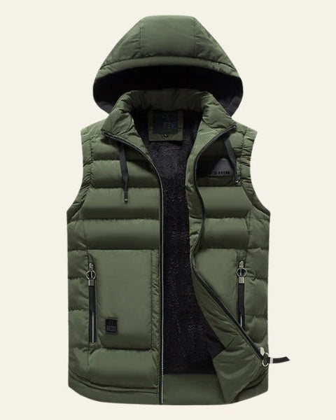 Gilet Uomo Imbottito con Cappuccio