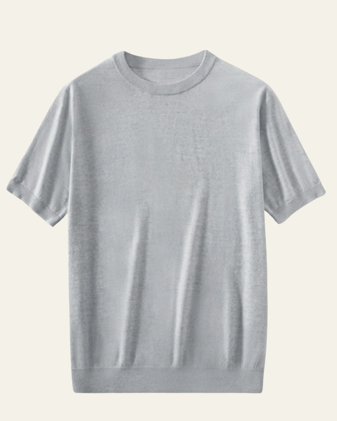 Maglietta Uomo in Lana Lavorata a Maglia Comfort Leggero