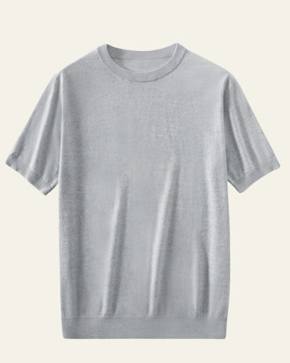 Maglietta Uomo in Lana Lavorata a Maglia Comfort Leggero