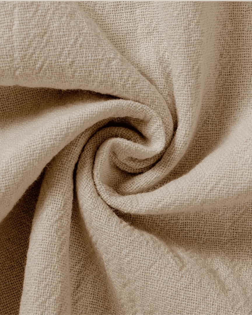 Camicia Henley Uomo in Misto Lino Traspirante Fresca