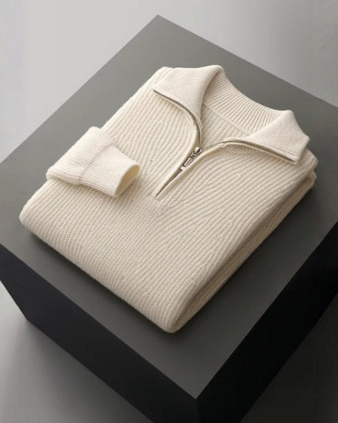 Maglione Uomo in Lana Merino con Zip Raffinatezza Alpina