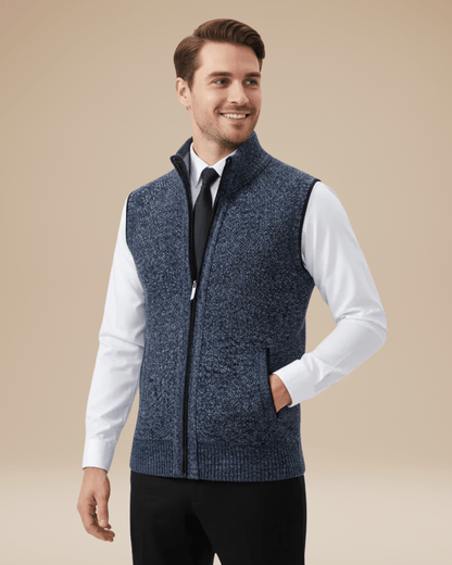 Gilet Uomo in Maglia Mista Lana