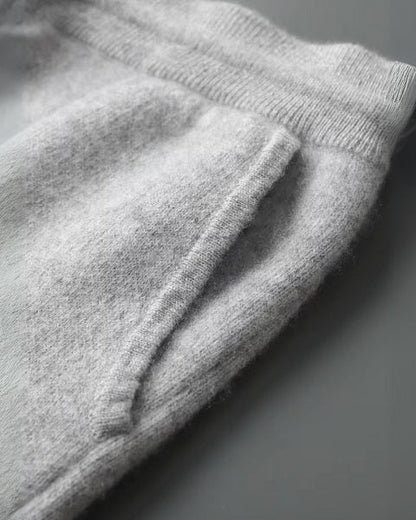 Jogger Uomo in Cashmere con Polsini