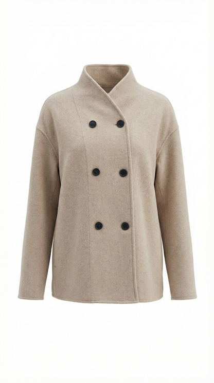 Giacca Oversize Donna Bottonata Morbida