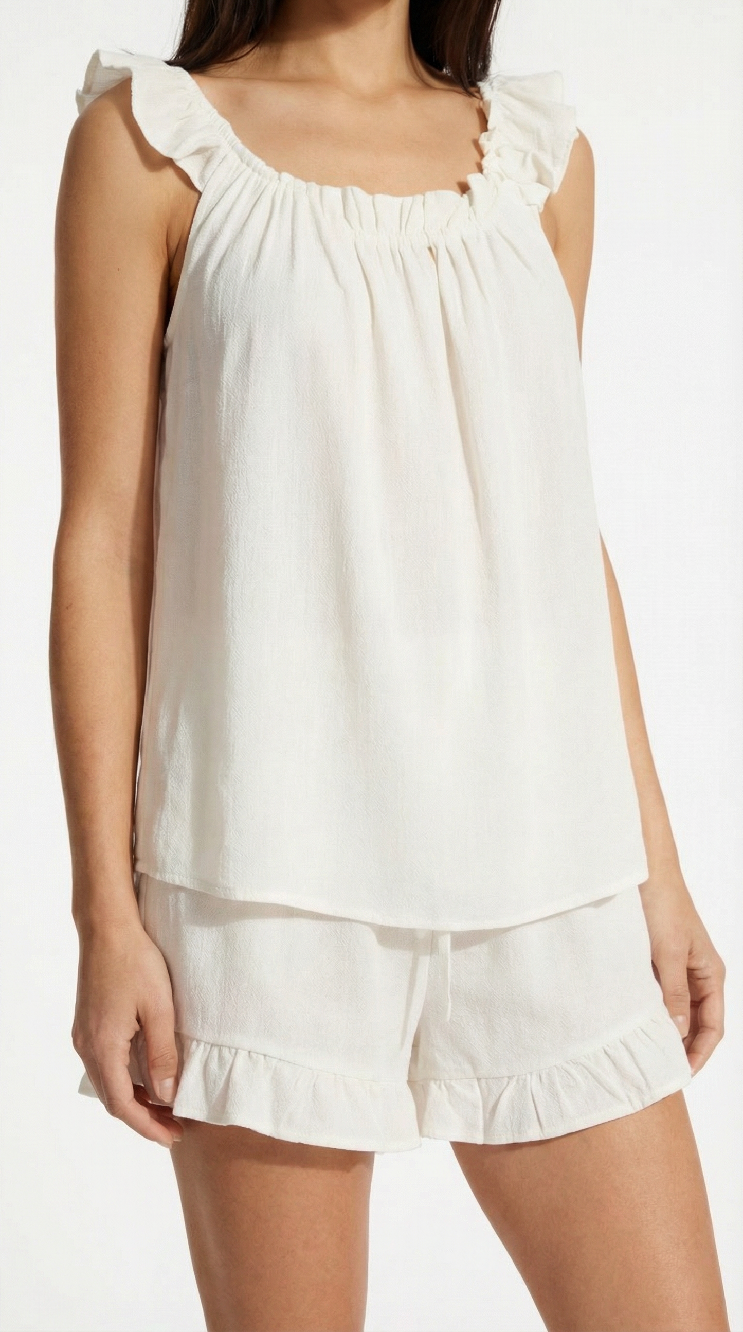 Completo Donna in Cotone con Volant