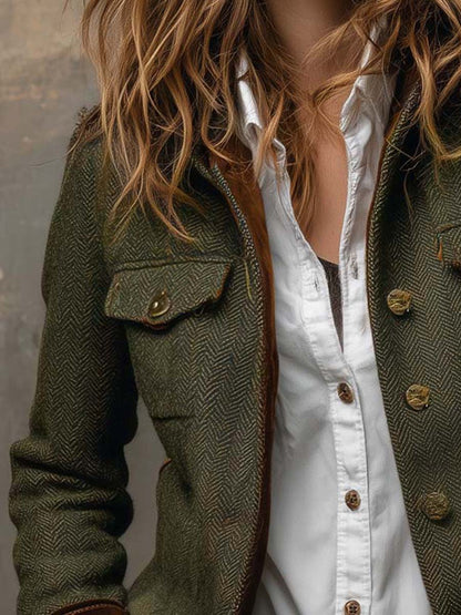 Doriana | Blazer Donna Spigato con Bordo a Contrasto
