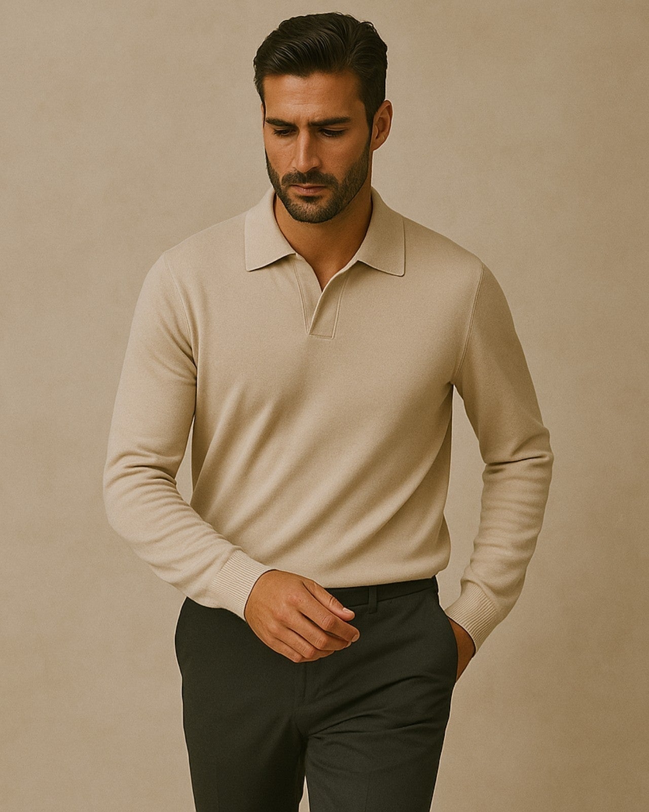 Polo Heritage Uomo in Maglia Morbida Resistente Calda