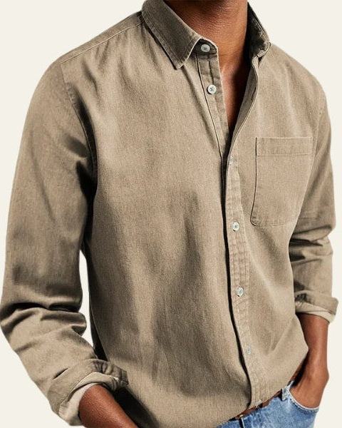 Camicia Uomo a Maniche Lunghe Trama Leggera Versatile