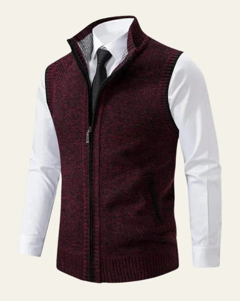 Gilet Uomo in Lana con Zip