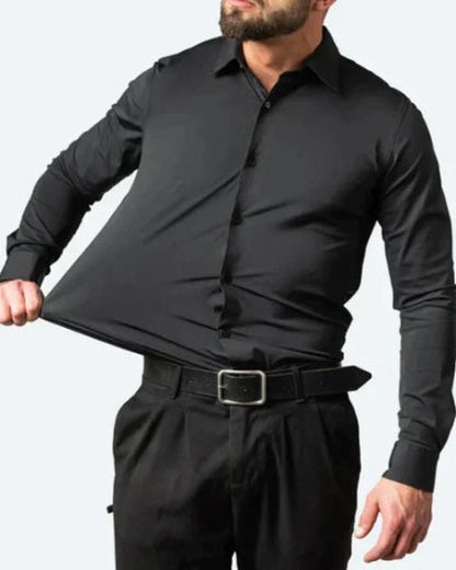 Camicia Uomo Elasticizzata Silhouette Asciutta Libertà