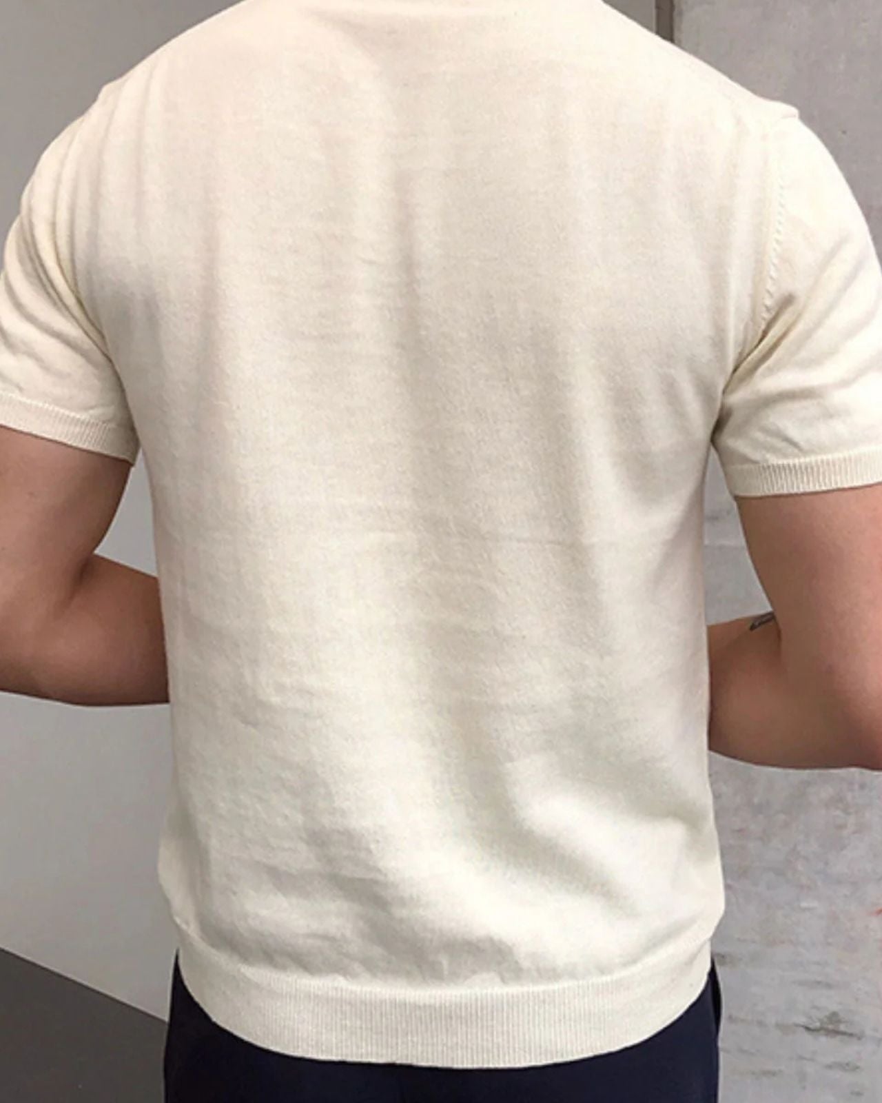 Polo Uomo in Cotone Lavorato a Maglia Sobrio Comfort Immediato