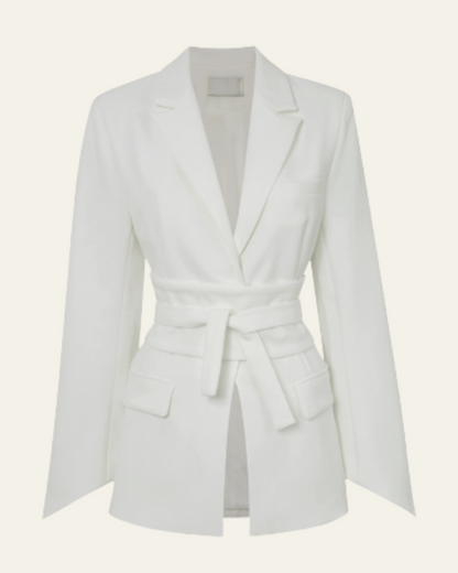 Blazer Donna con Cintura in Vita