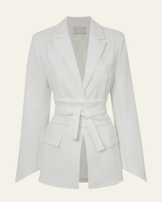 Blazer Donna con Cintura in Vita