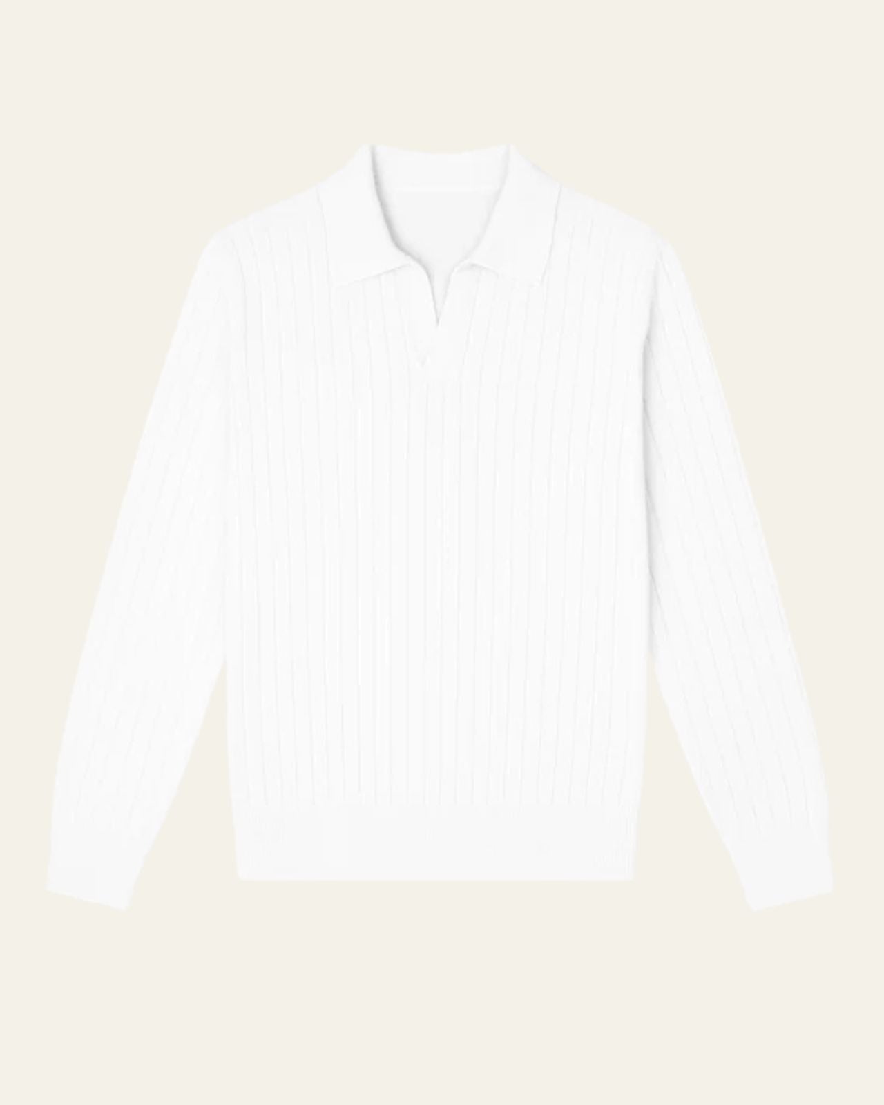Polo Uomo in Maglia a Coste Aderente Minimalismo Raffinato