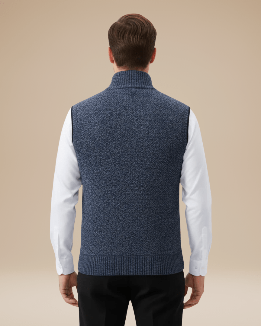 Gilet Uomo in Maglia Mista Lana