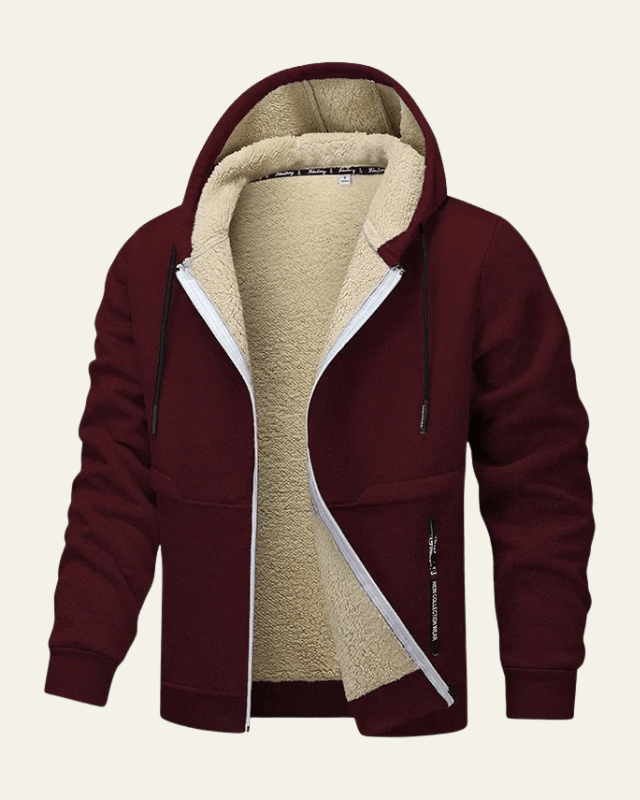 Giacca Uomo con Cappuccio Foderata in Pile