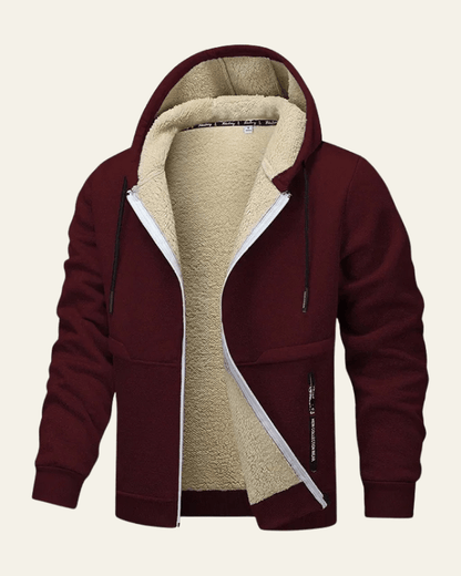 Giacca Uomo con Cappuccio Foderata in Pile