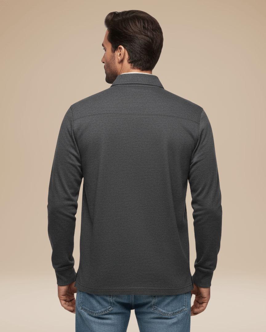 Polo Uomo in Cotone Premium Maniche Lunghe Comfort Lavoro