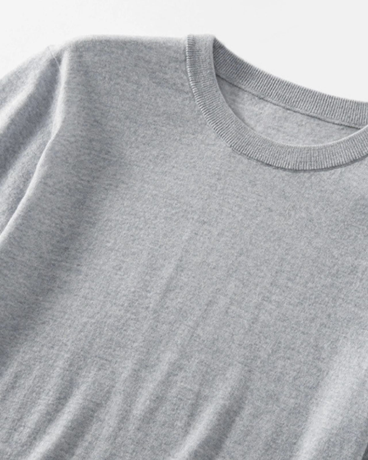 Maglietta Uomo in Lana Lavorata a Maglia Comfort Leggero