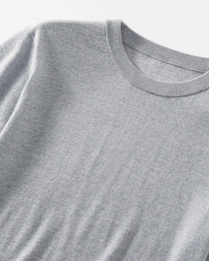 Maglietta Uomo in Lana Lavorata a Maglia Comfort Leggero