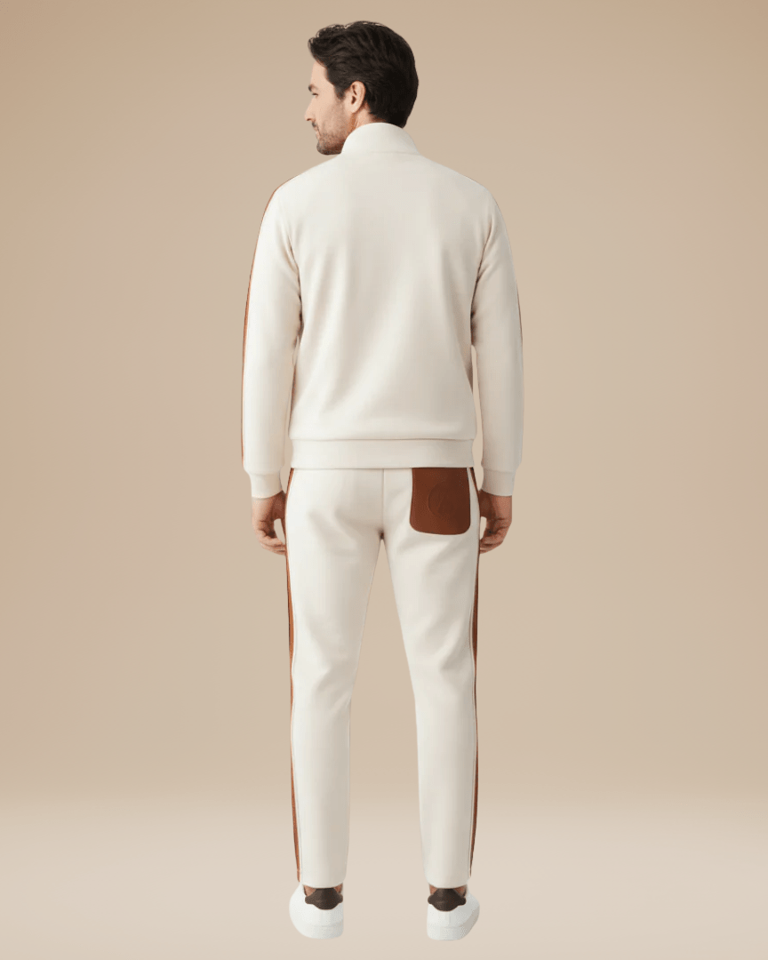 Completo Sportivo Uomo Giacca con Zip e Pantaloni Palestra