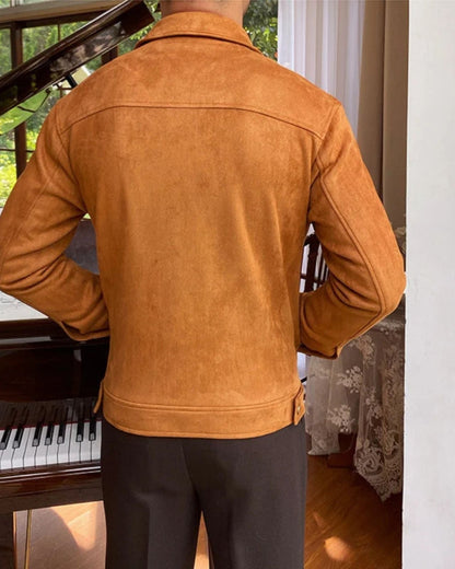 Giacca Uomo in Camoscio con Revers