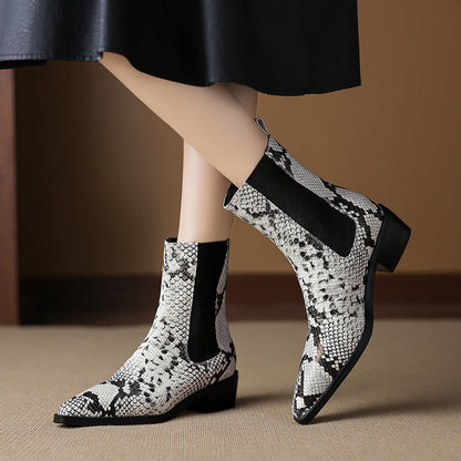 Oriana | Stivaletti Donna in Pelle Effetto Pitone