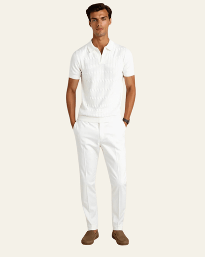 Polo Uomo in Maglia Texturizzata Morbida Comfort Immediato