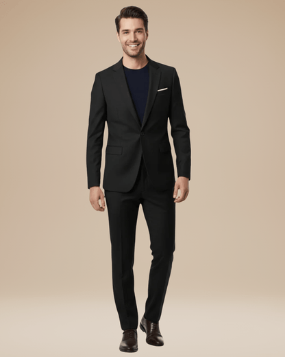 Abito Uomo Due Pezzi Su Misura Tessuto Stretch Versatile