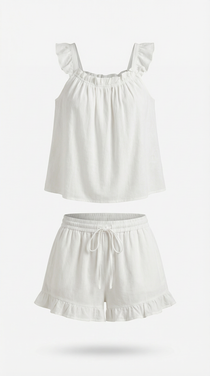 Completo Donna in Cotone con Volant