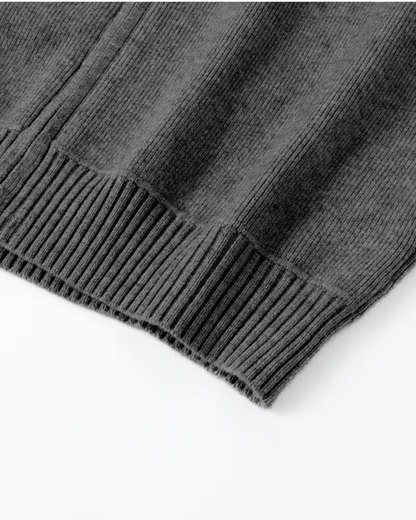 Cardigan Uomo in Maglia Full Zip Collo Alto
